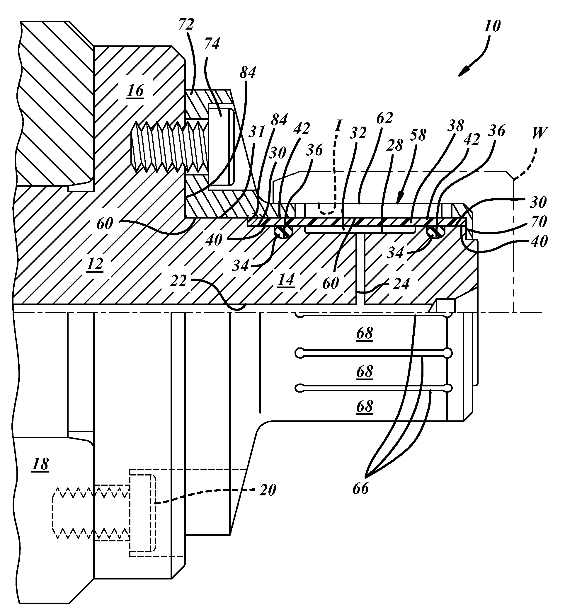 Fluid-actuated workholder with a collet driven by a soft and thin bladder