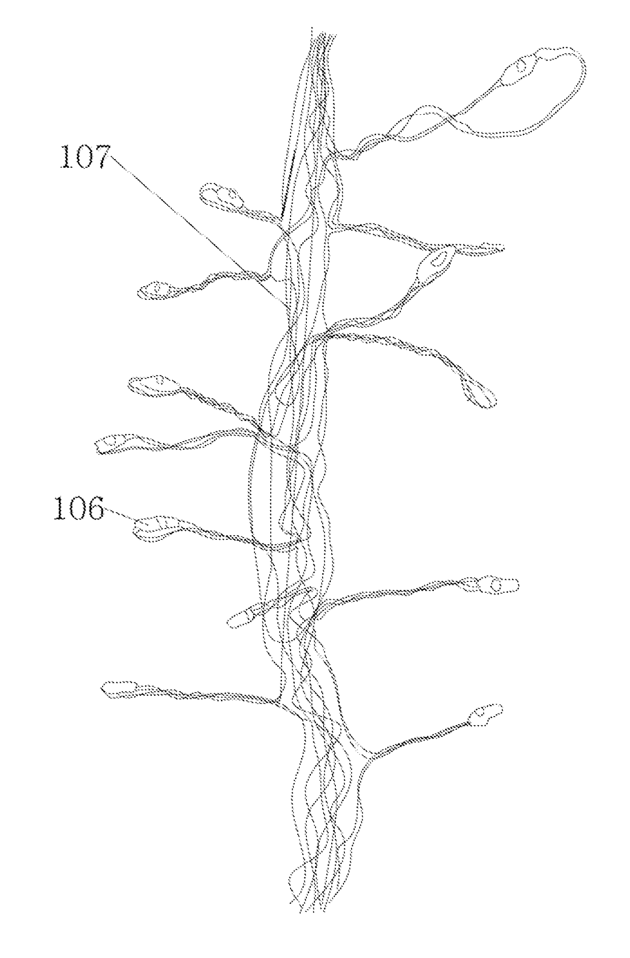 Vine lamp and production method thereof