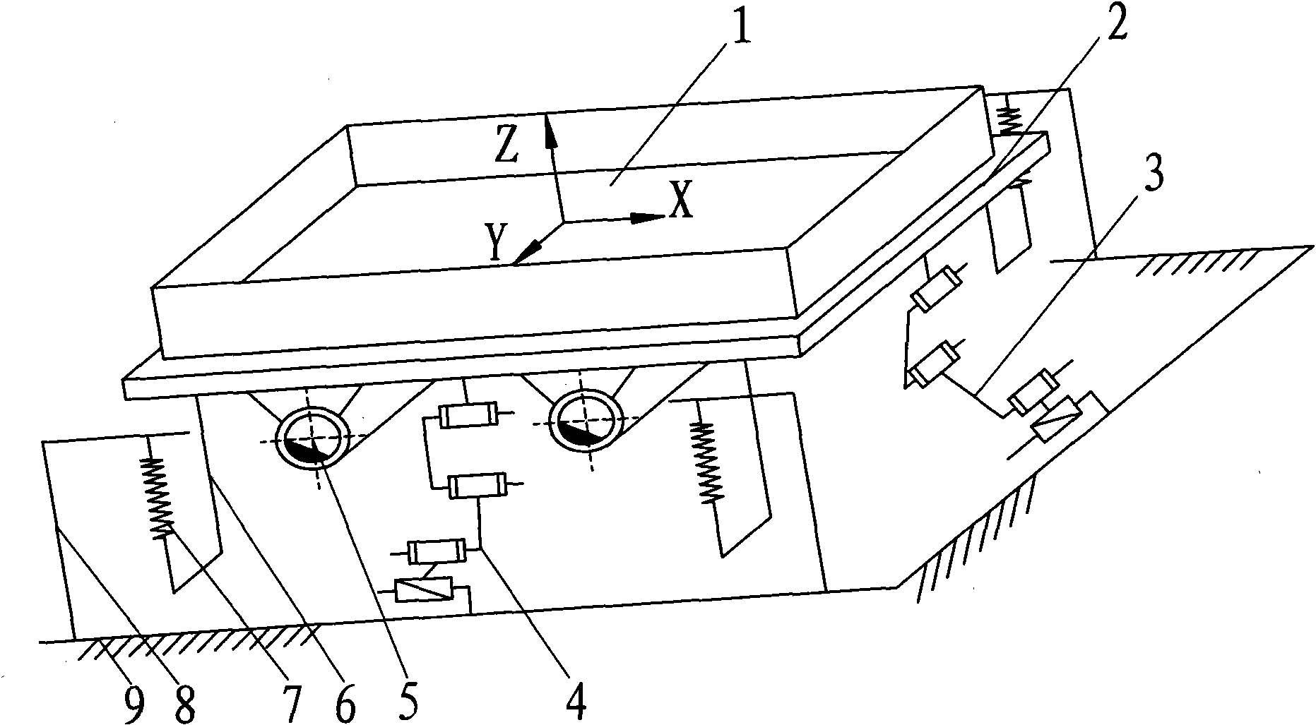 Three-dimensional parallel-connected vibrating casting machine