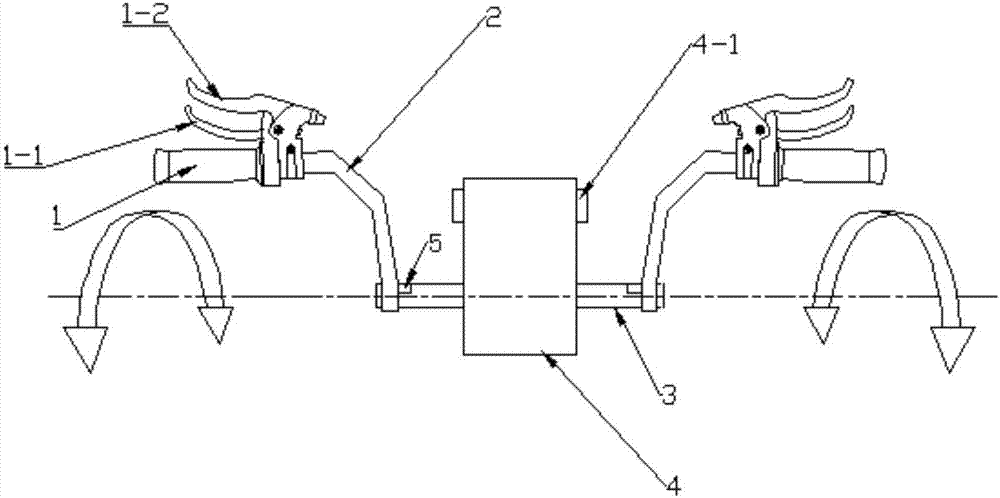 Front-and-rear driving bicycle with rotating type handles