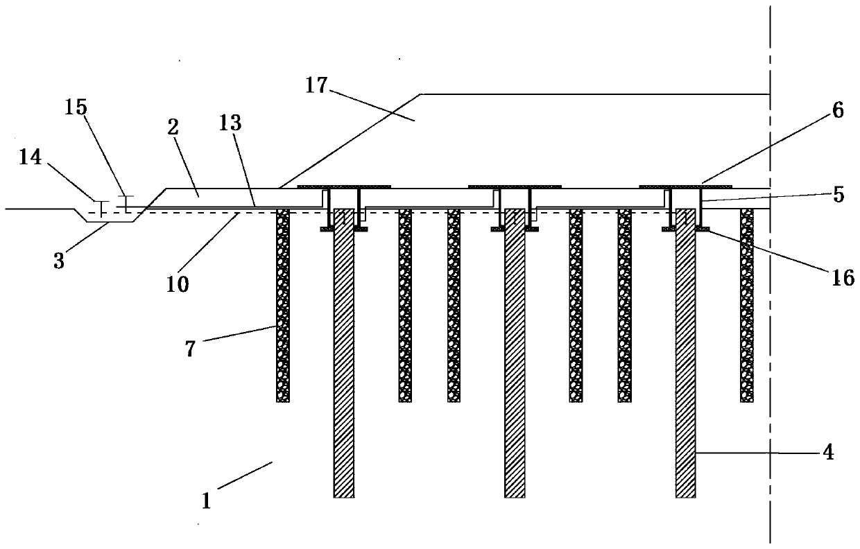 Controllable rigid pile and squeezed gravel pile combined composite foundation and construction method thereof