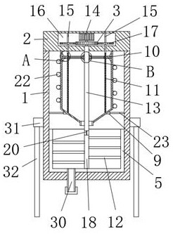 Polyester resin powder spraying type heat treatment device