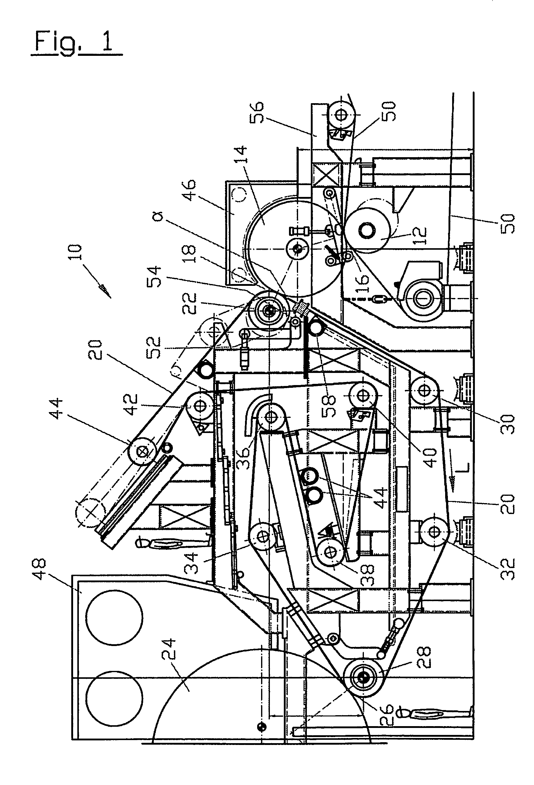 Machine to produce a fibrous web