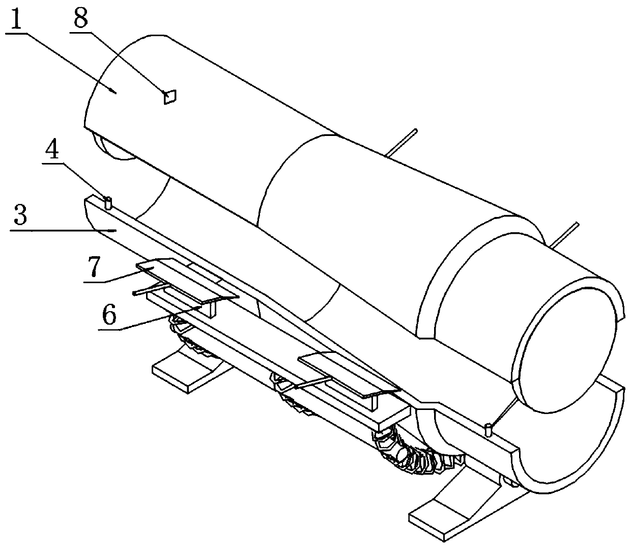 Split conveniently-folded core rod structure applied to injection mold