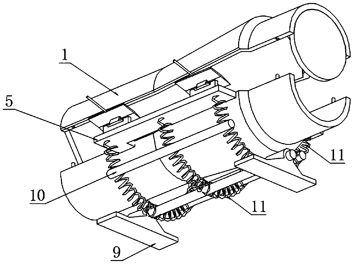 Split conveniently-folded core rod structure applied to injection mold