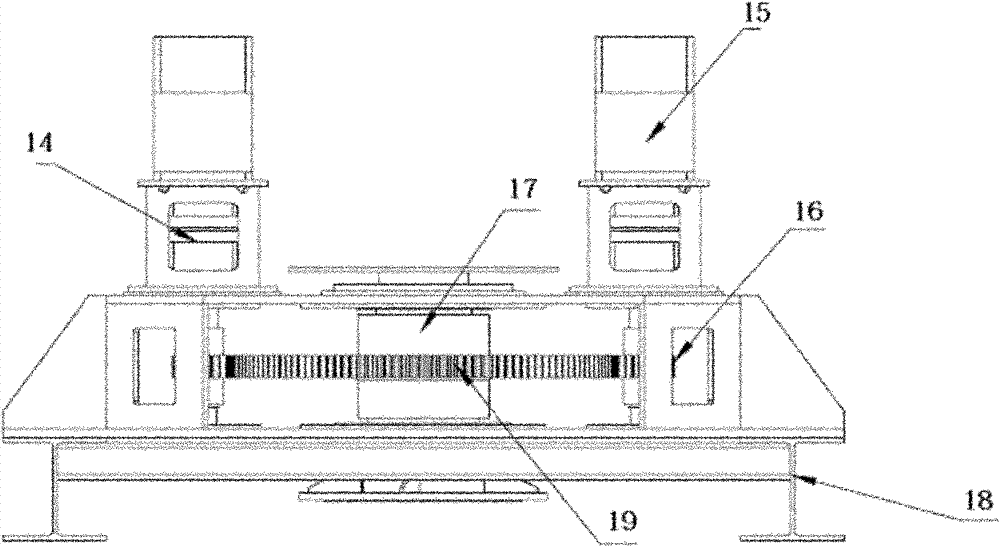 Vortex induced vibration rotation testing device for bidirectional shear flow lower inclined vertical pipe