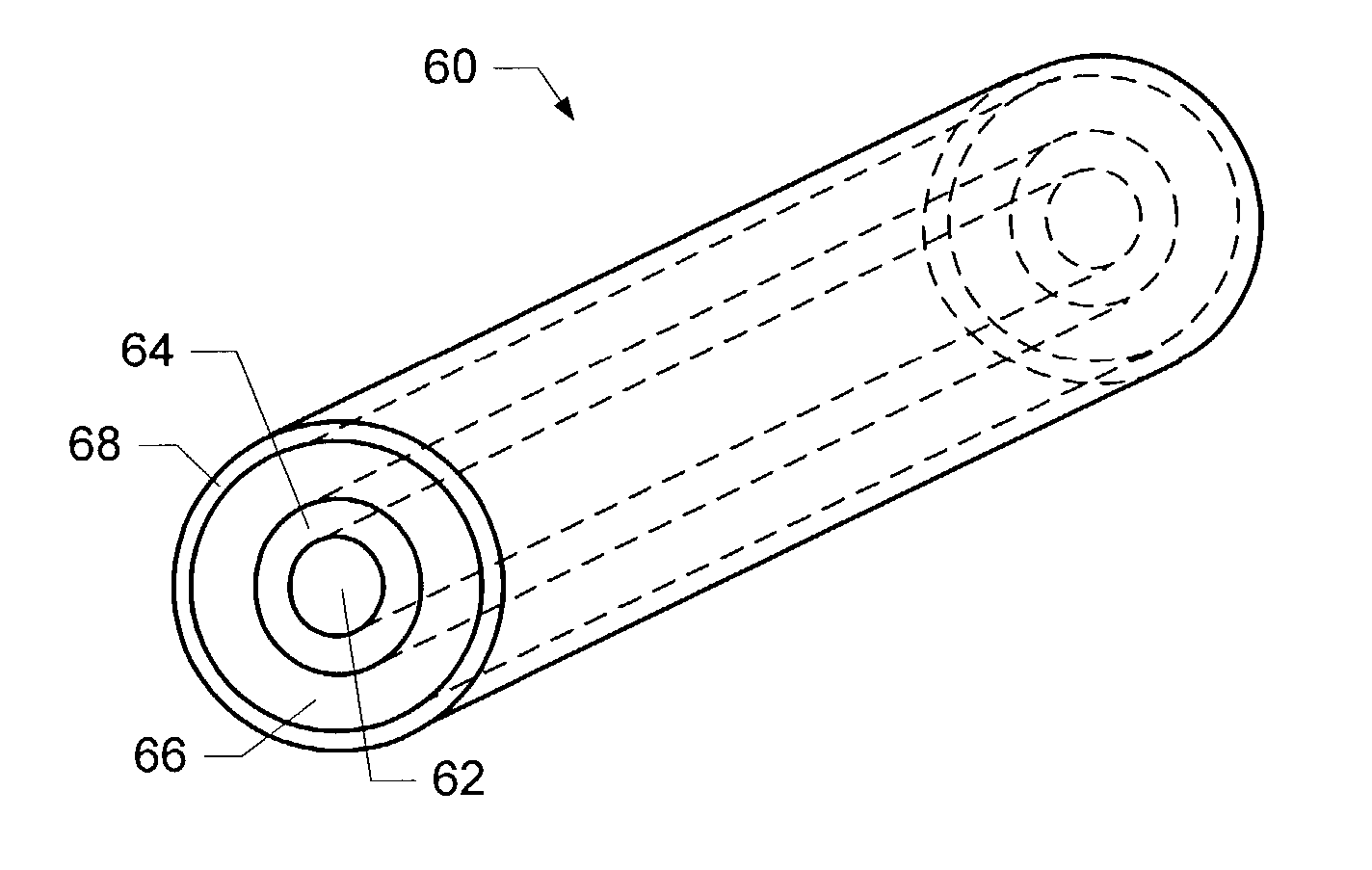Fiber amplifier having a non-doped inner core and at least one doped gain region