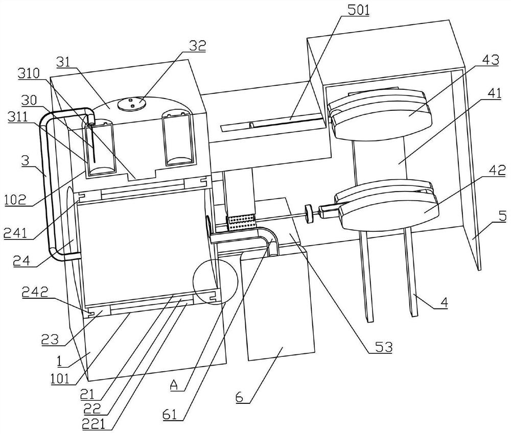 Continuous thermal cracking device for smoking set material