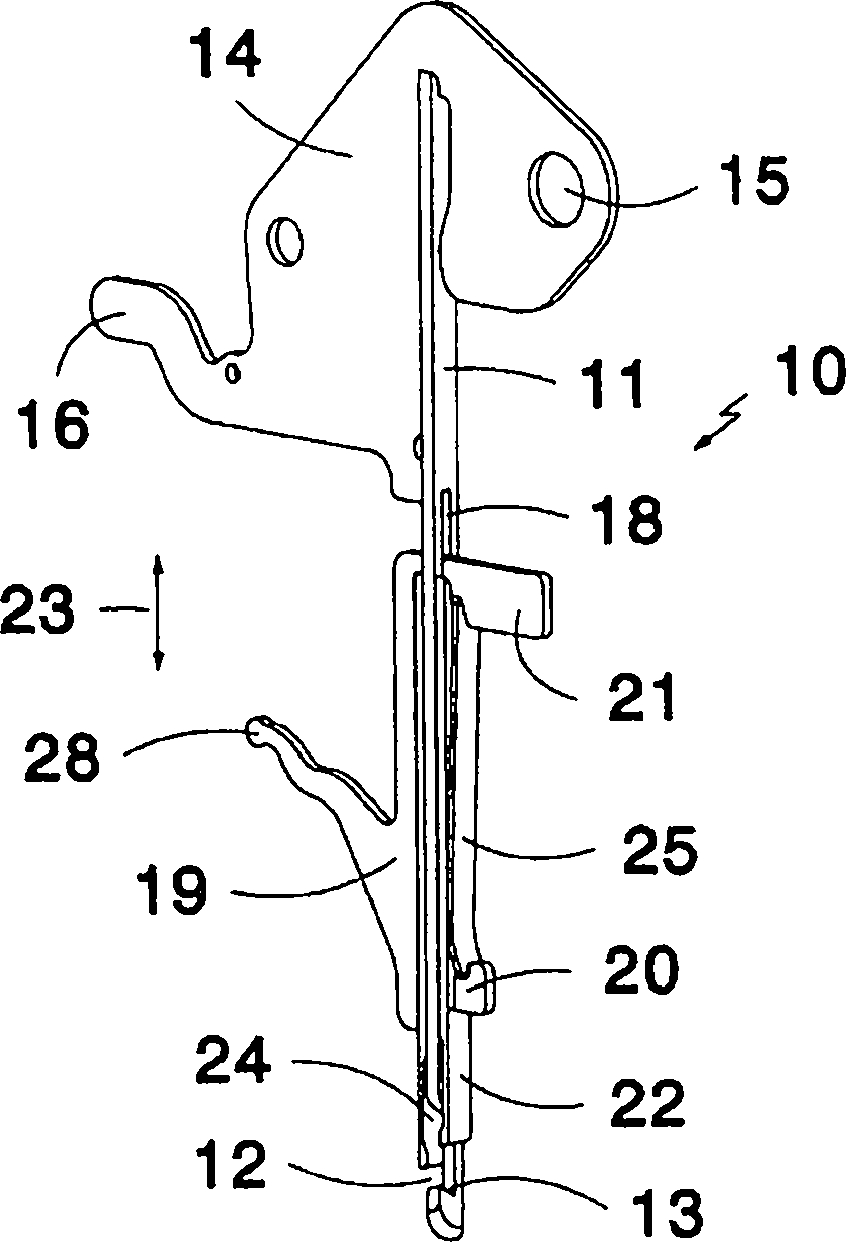 Thread guiding device for a thread changing device
