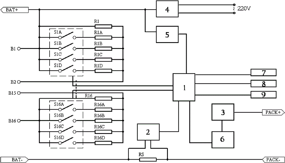 Automatic tester for multi-string lithium battery control panel