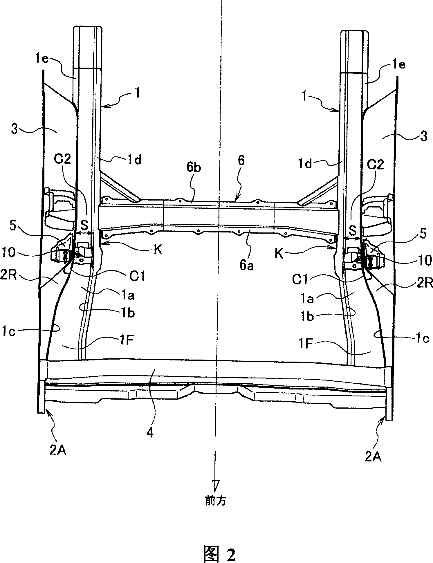 Vehicle body rear part structure