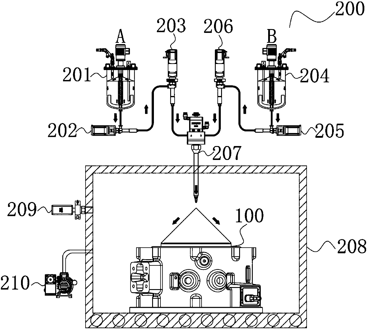 Vacuum potting process