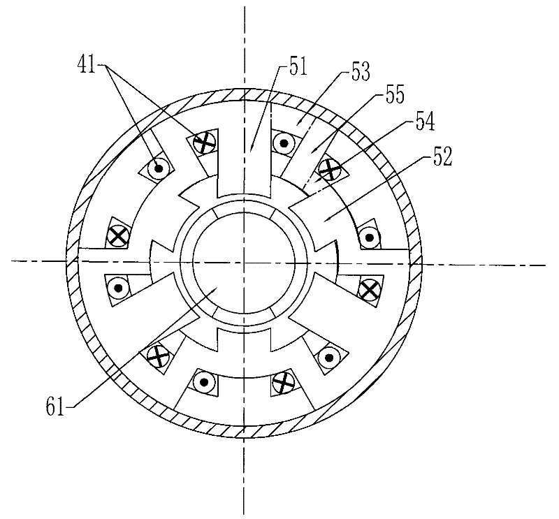 Interphase electromagnetic decoupling cylindrical permanent magnet linear synchronous motor