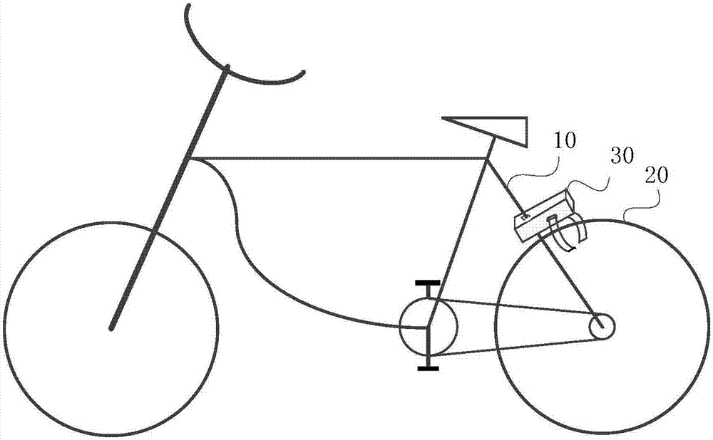 Locking device for public bicycle and bicycle