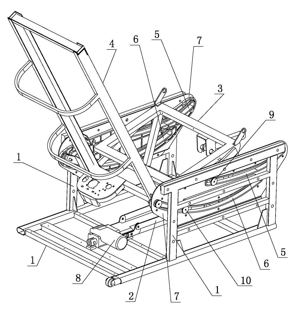 Zero space structure of massage chair