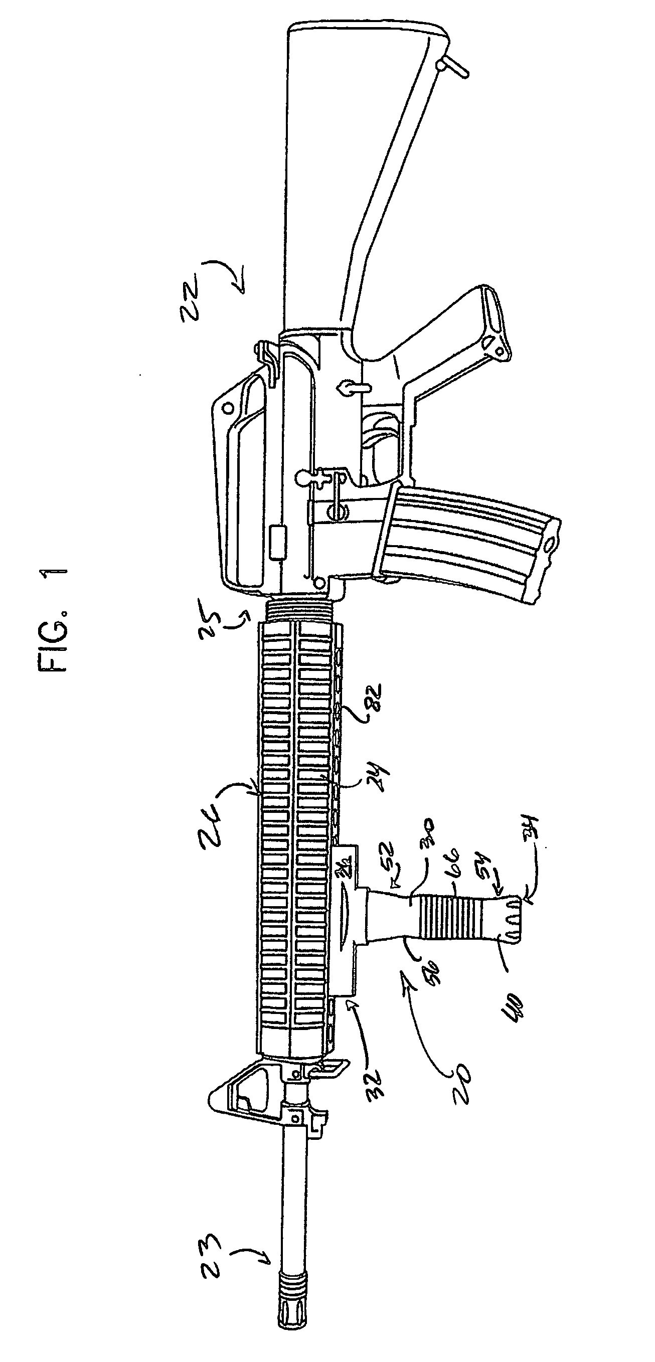 Forend grip assembly for receipt upon an unaltered host weapon