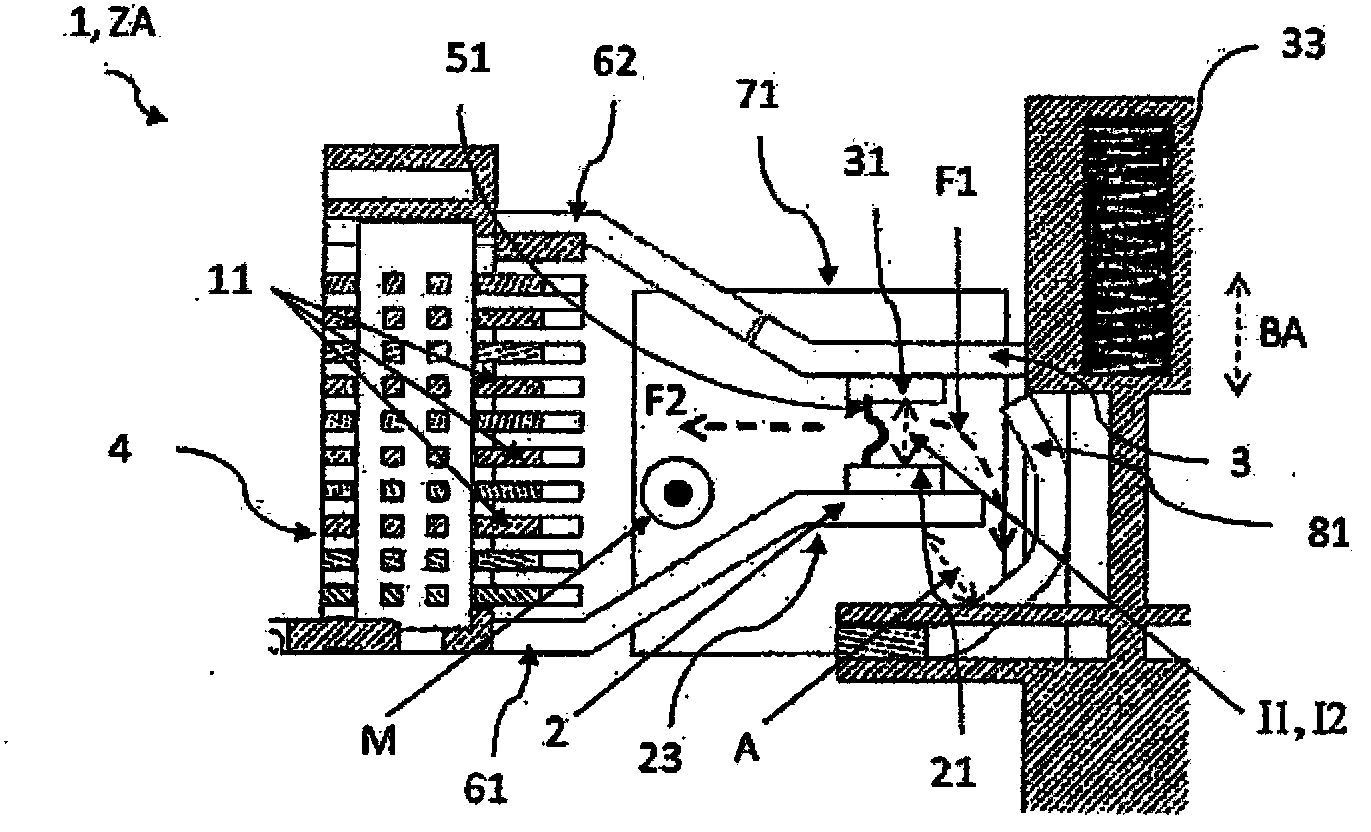 Switch with arcing chamber