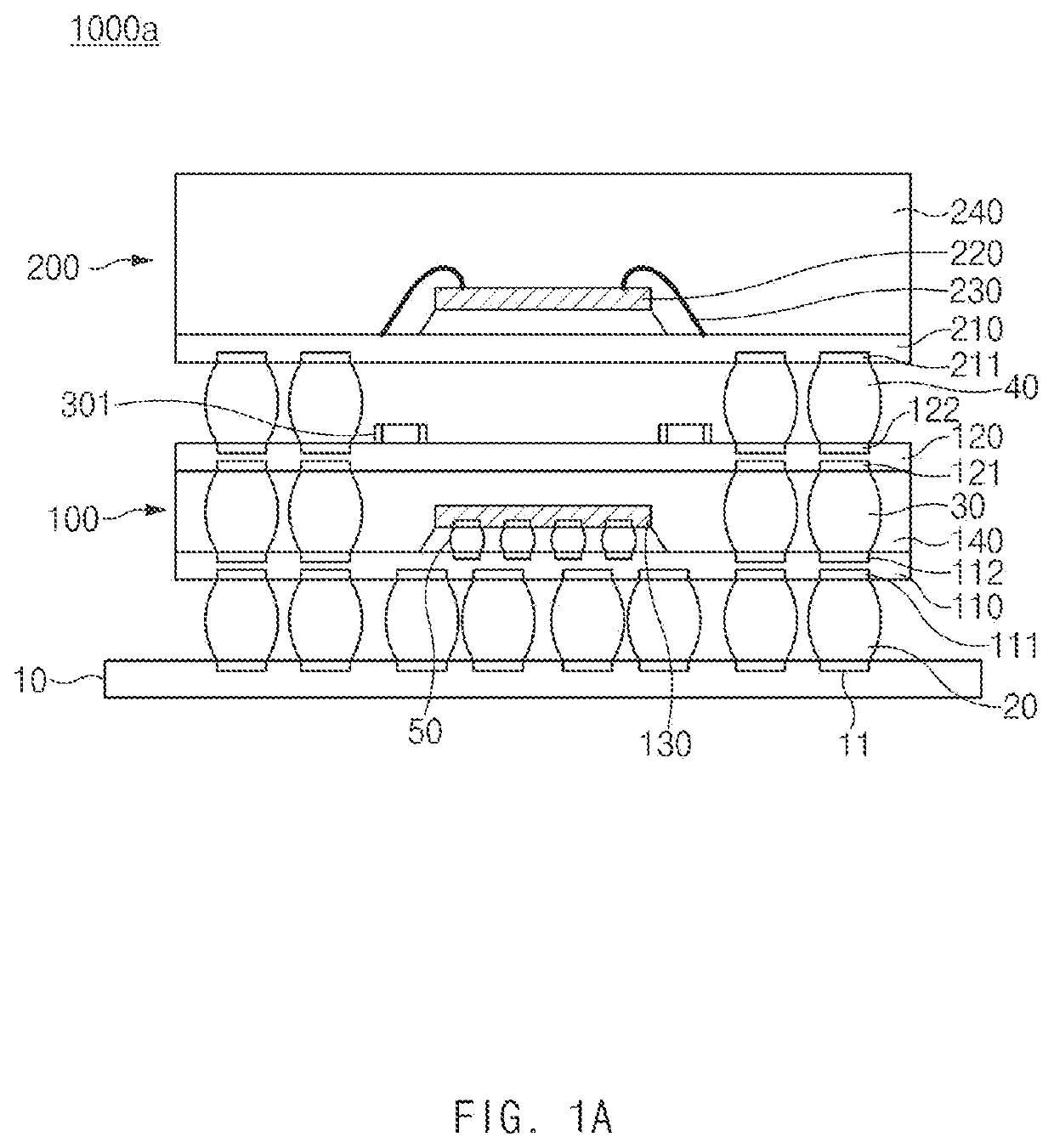 Semiconductor assembly with package on package structure and electronic device including the same