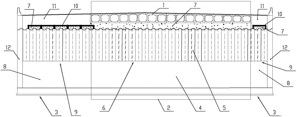 Medium-small span old bridge reinforcement and jointing-widening structure and construction method thereof