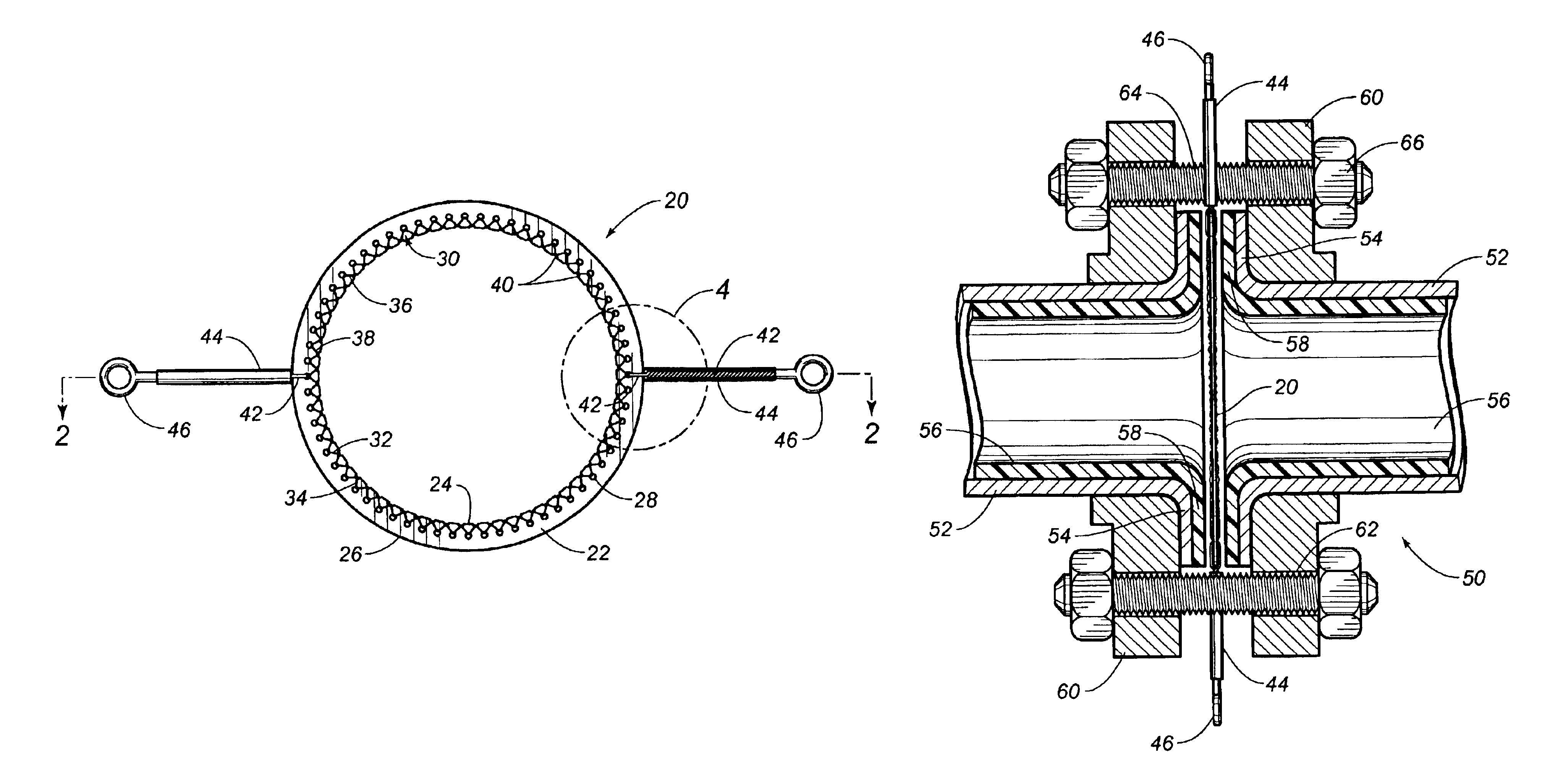 Welded flange connection