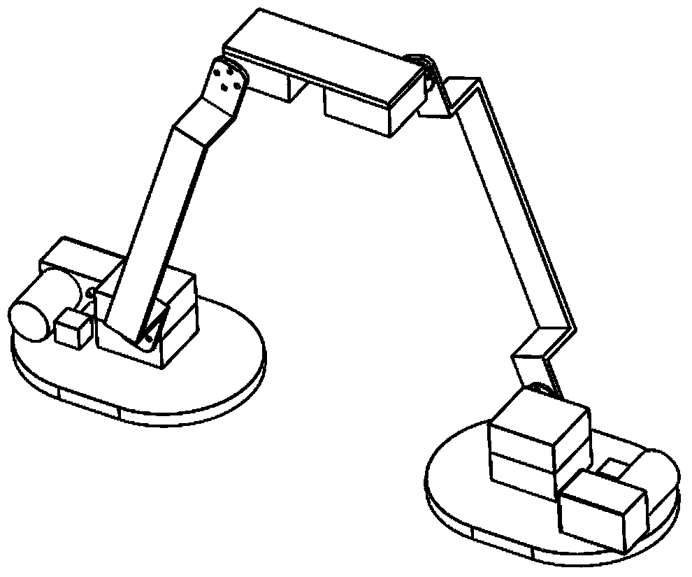 Two negative pressure adsorption type feet of wall-climbing robot