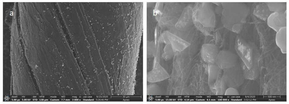 Preparation method of fine-grained diamond-plated carbon nanotube fiber composite material