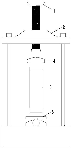 Test device for measuring axial multi-point slip amount of concrete-filled steel tube