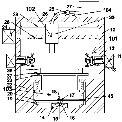 Rust removing and paint spraying device for metal pipes