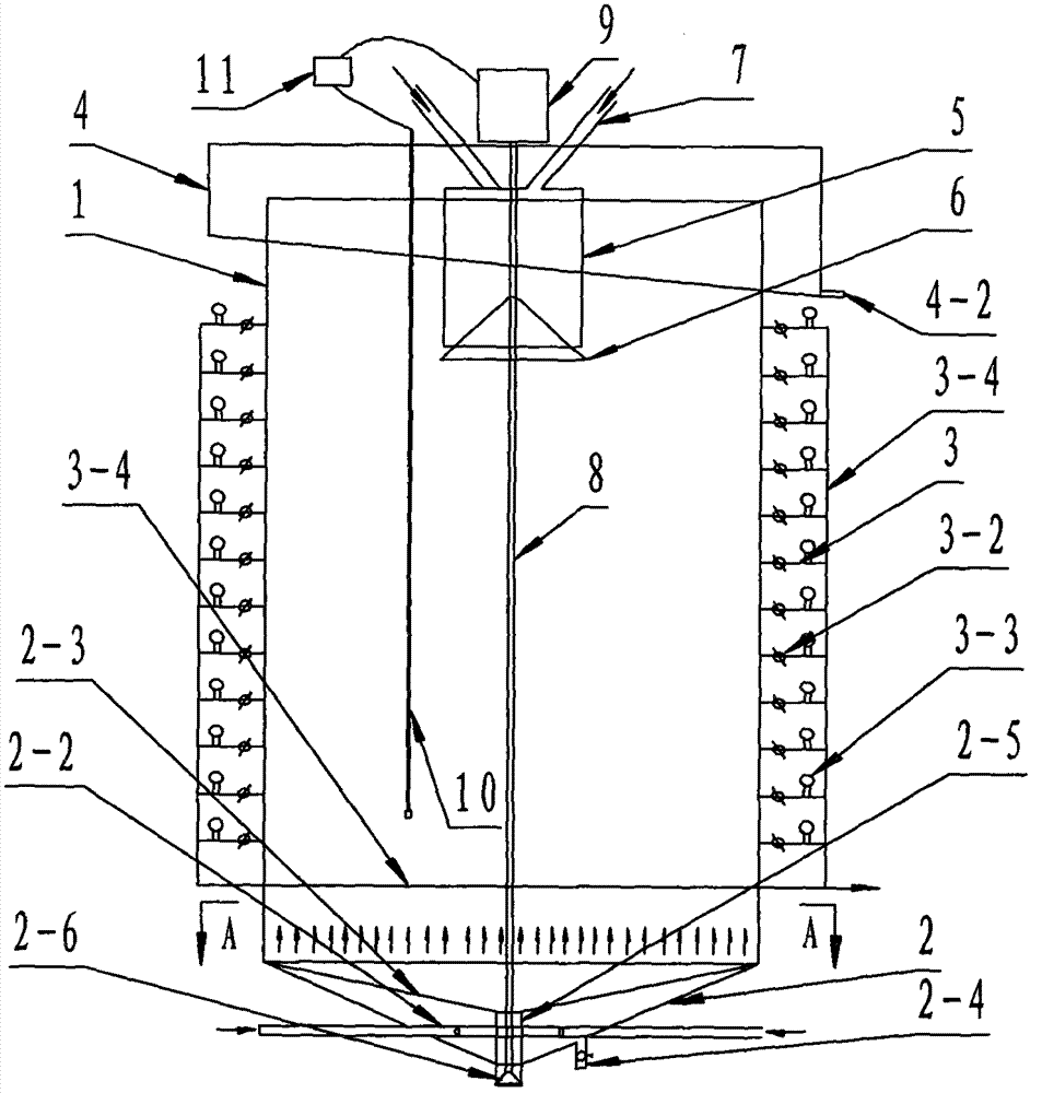 Operation method of liquid-solid fluidized bed coarse slime separation device with adjustable water velocity in height direction