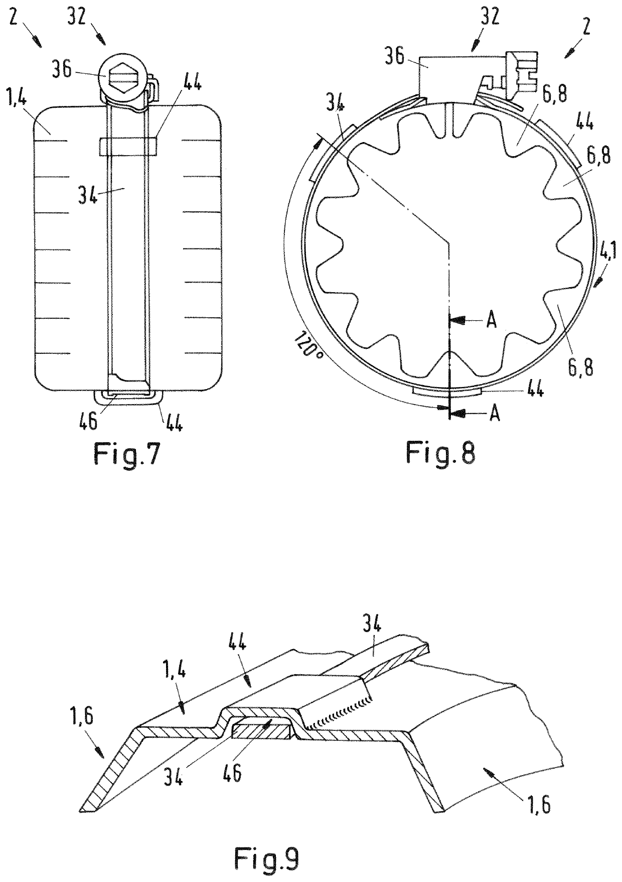 Clamp assembly with a heat protection device