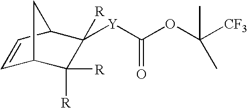 Monomers for photoresists bearing acid-labile groups of reduced optical density