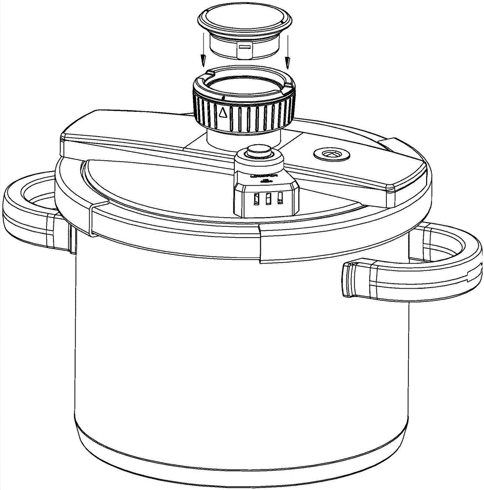 Rotary opening type pressure cooker provided with timer