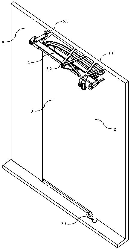 A sliding oblique insertion type single-leaf sliding door mechanism for passenger cars