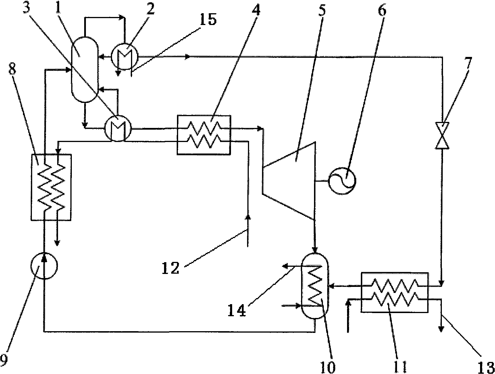 Absorption type refrigeration and power combined circulating system