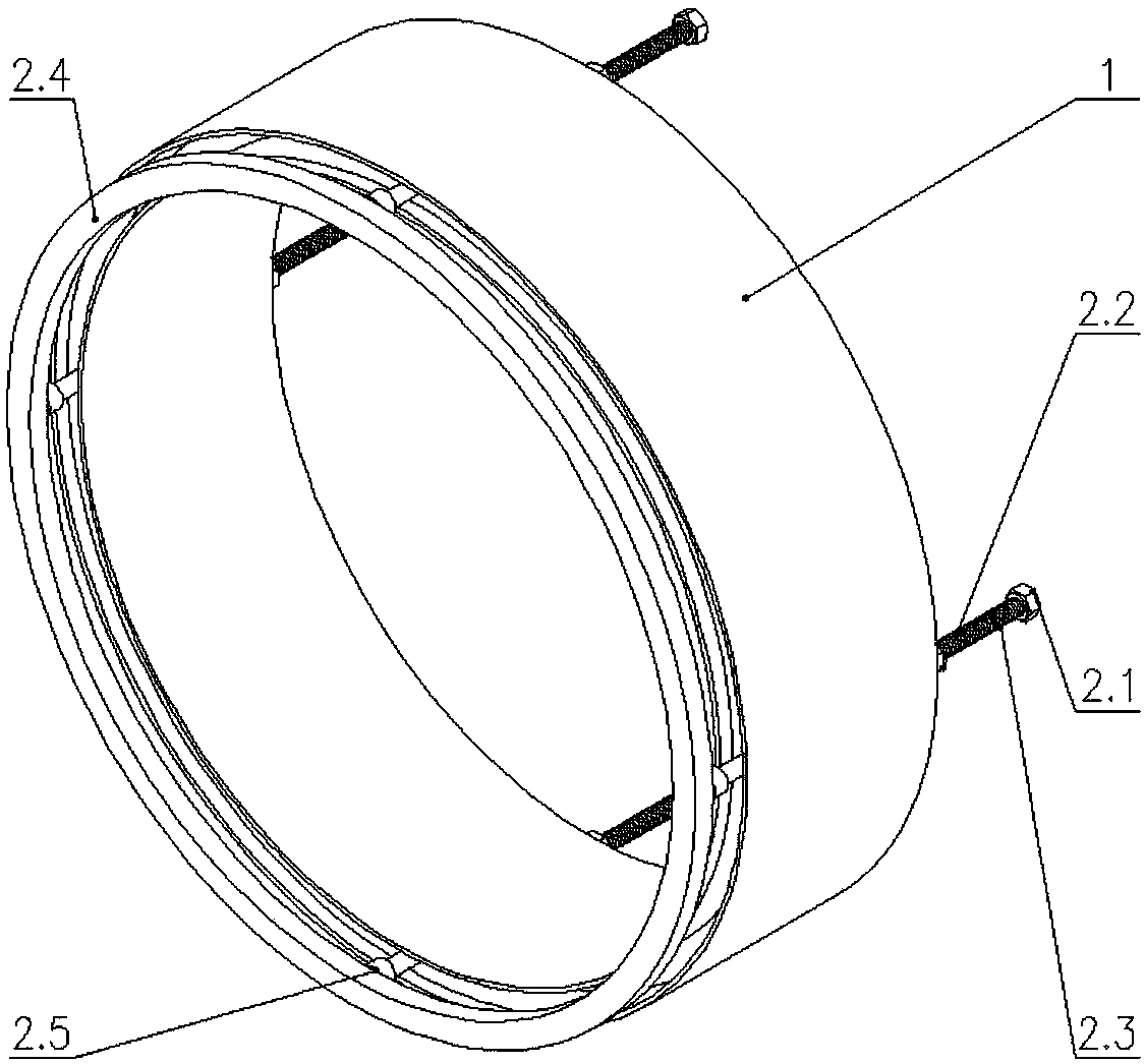Combined seal ring mounting tool and combined seal ring mounting method for oil cylinder