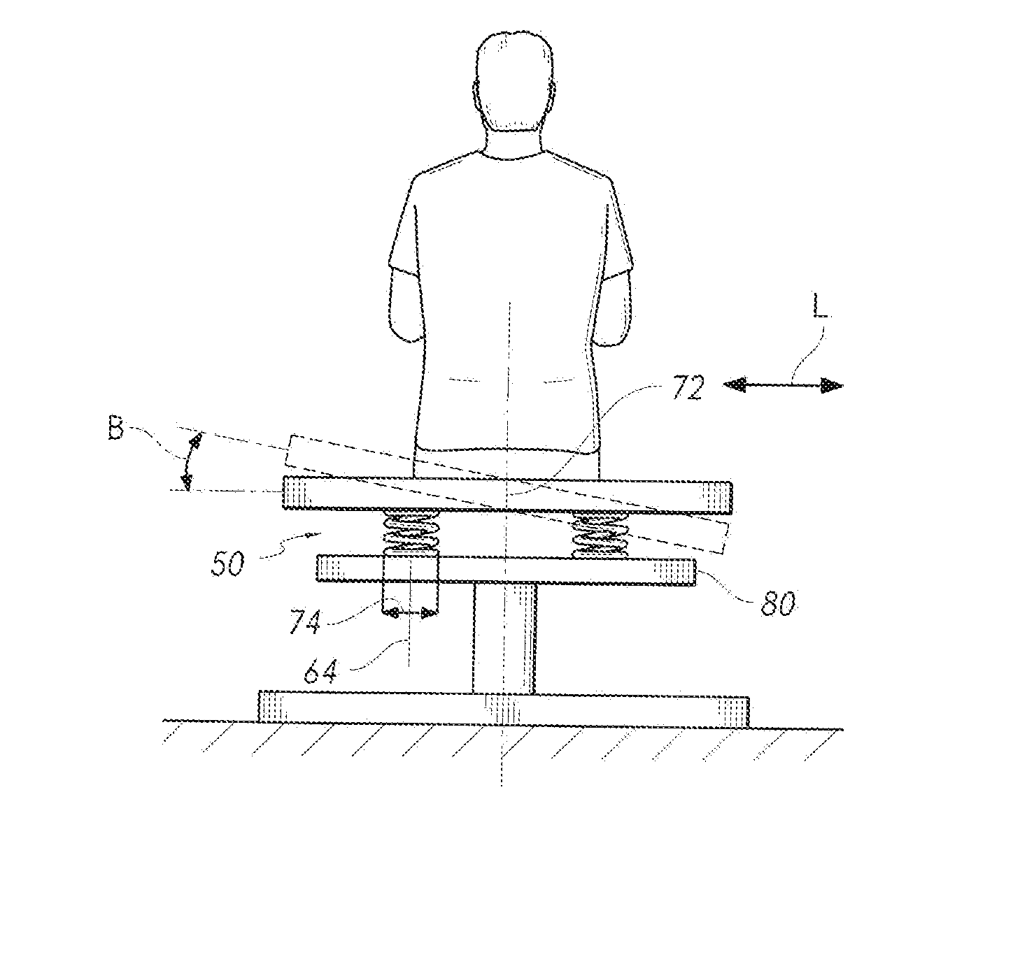 Tilting exercise device