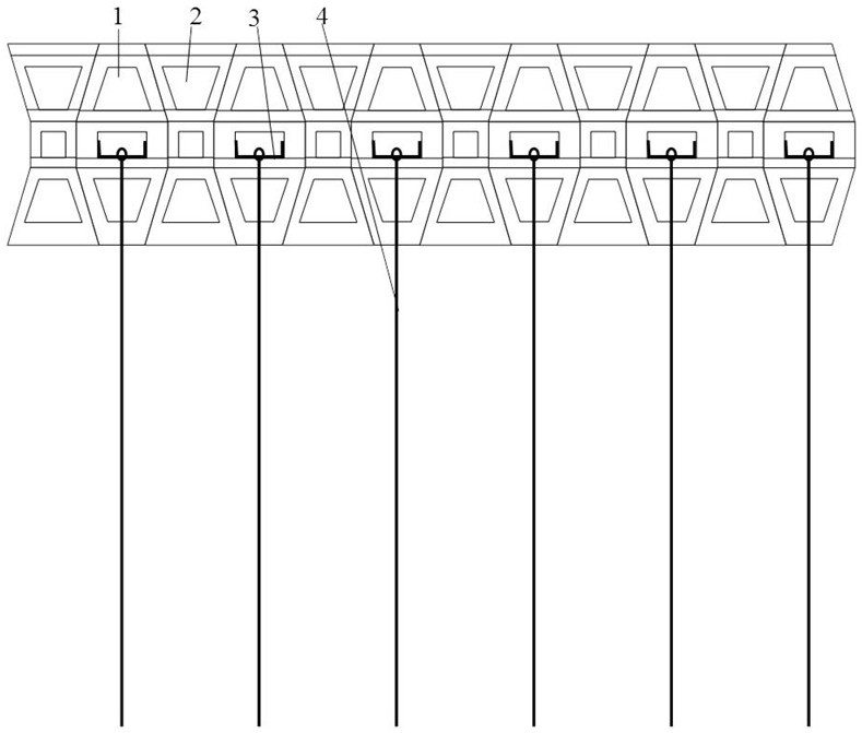 Fabricated concrete double-shaped combination block retaining wall