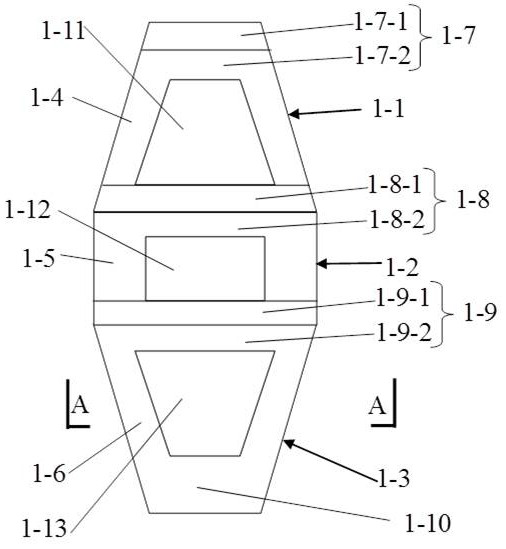 Fabricated concrete double-shaped combination block retaining wall