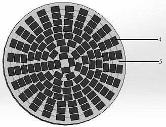 High-concentration photovoltaic device based on crystalline silicon cell and annular Fresnel condenser