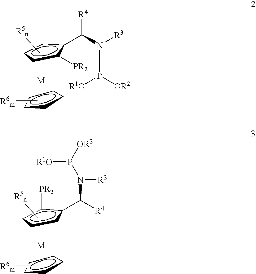 Phosphine-phosphoramidite compounds