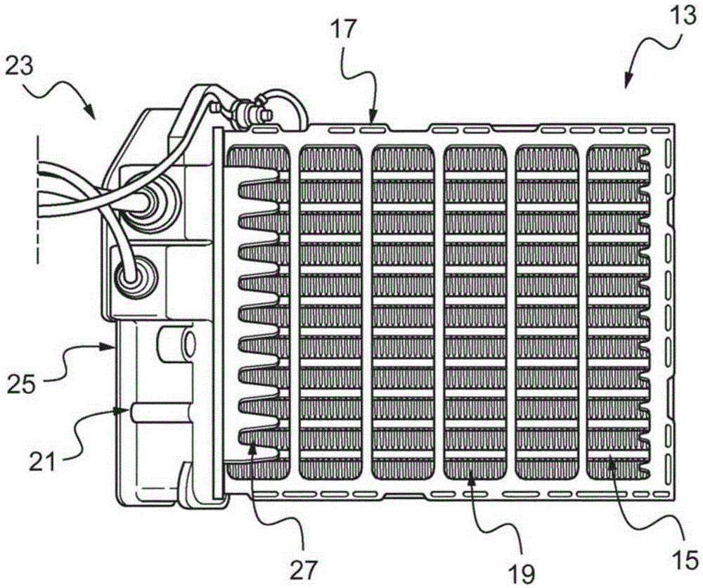 Grid for homogenising an air stream and corresponding heating apparatus