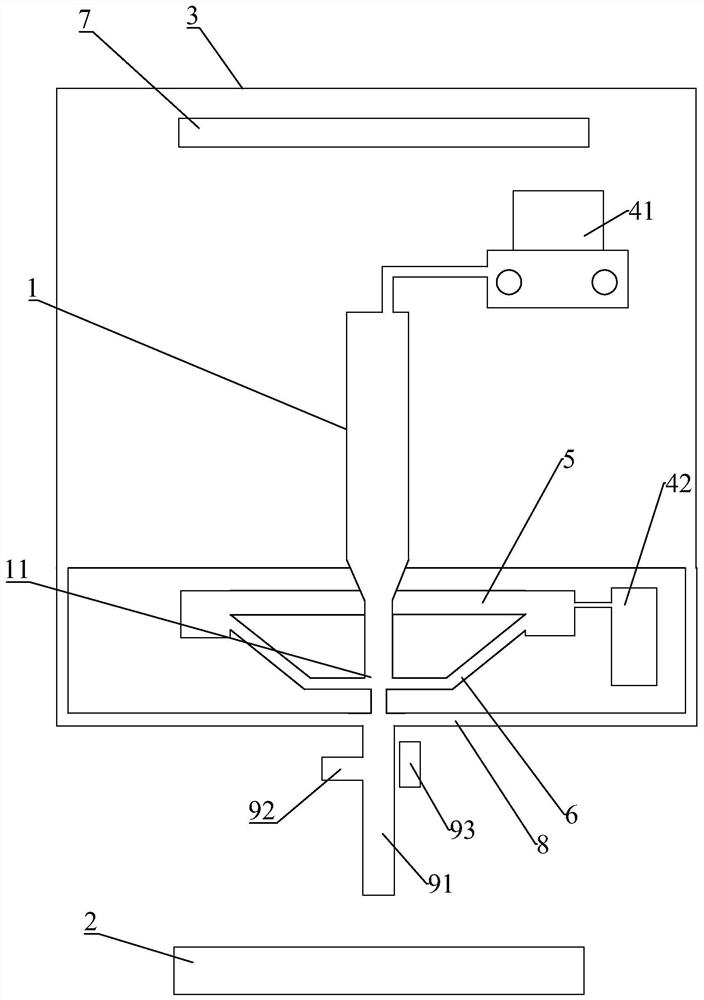 Acoustophoretic composite flow focusing micro-nano jet printing method and device