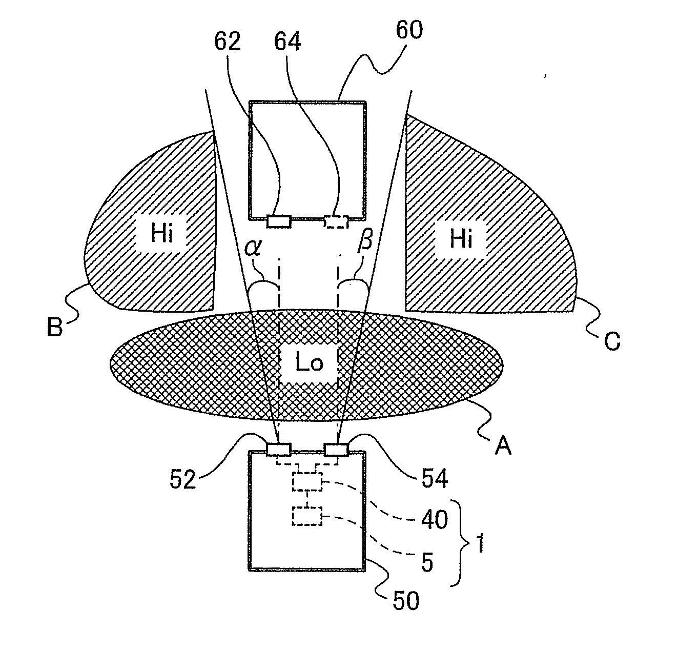 Headlamp light distribution control device