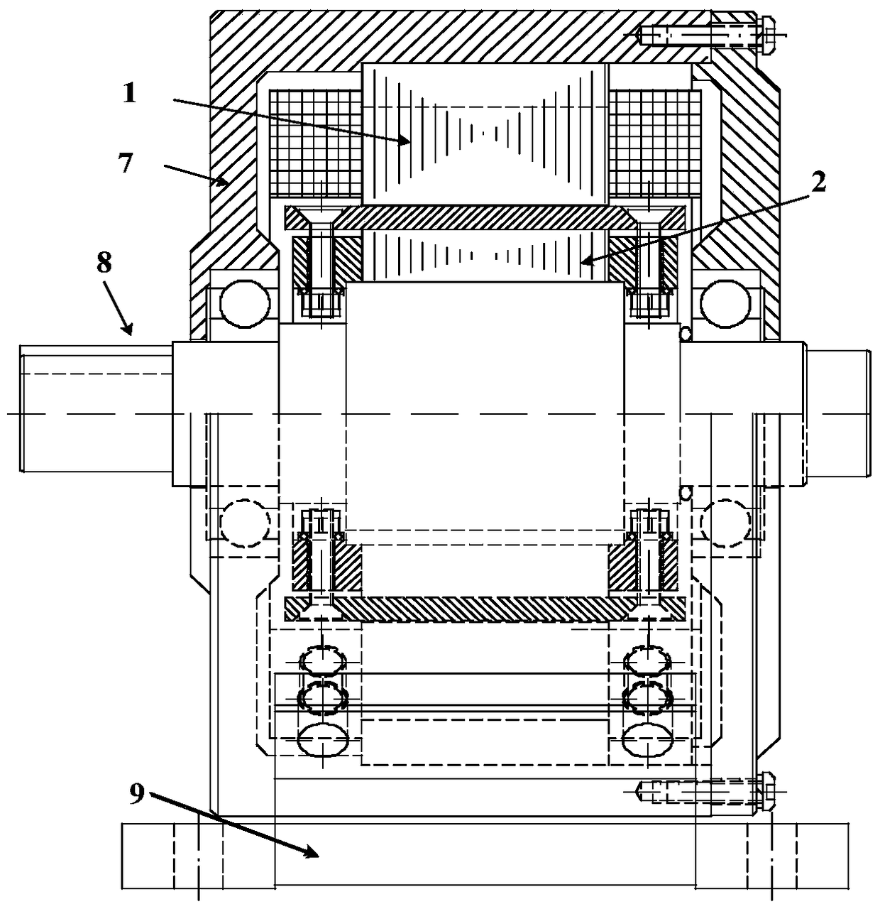 Split combined permanent magnet brushless motor for electric vehicles