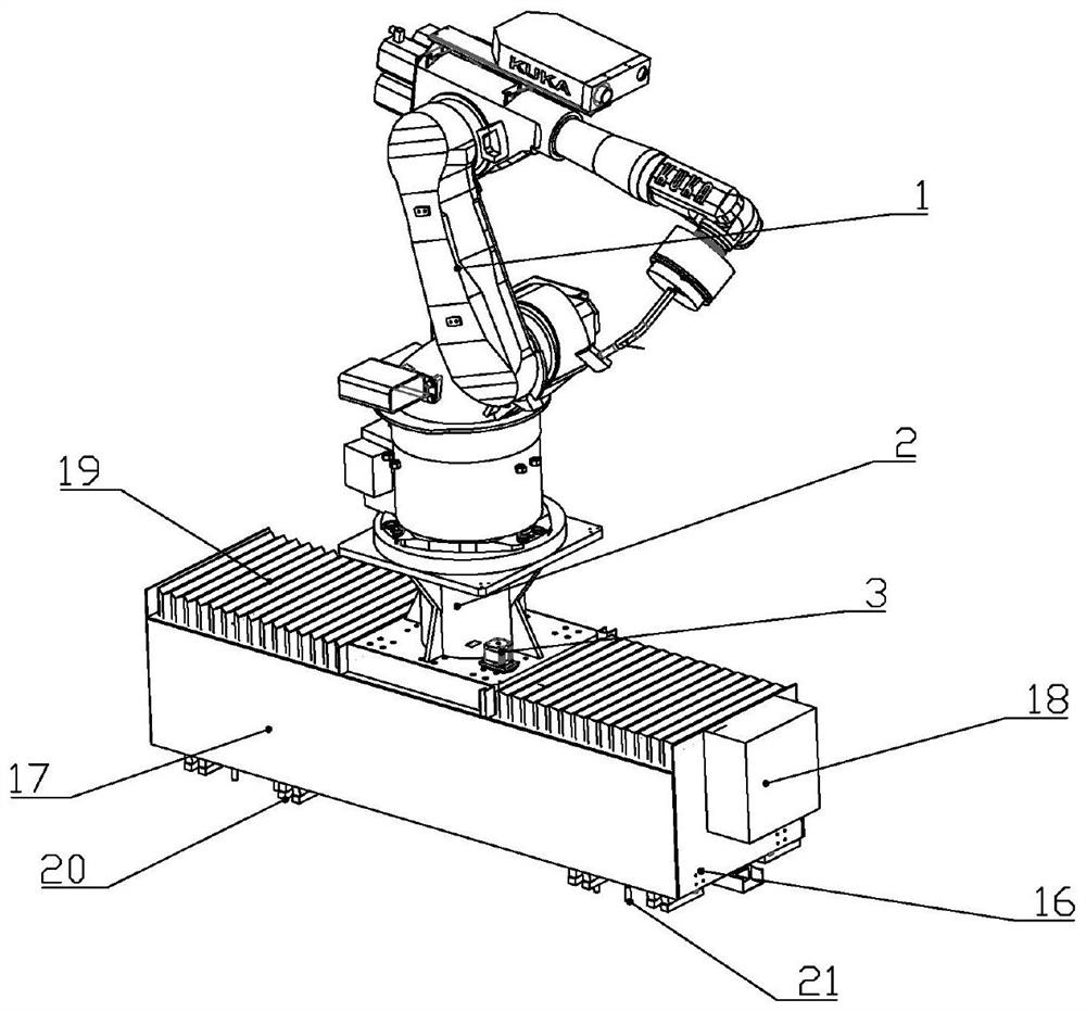 Industrial robot moving platform for explosion-proof environment