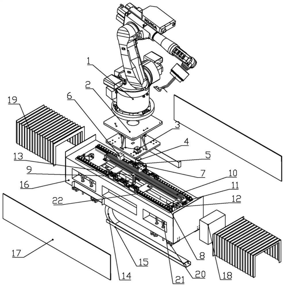 Industrial robot moving platform for explosion-proof environment