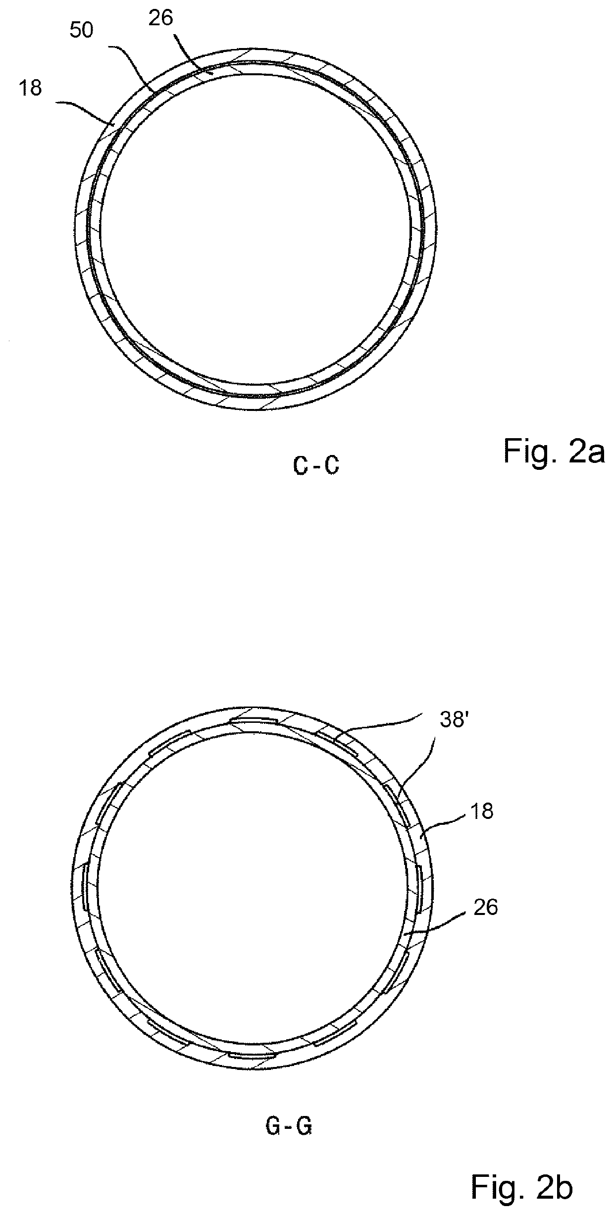 Receptacle for holding an active substance and corresponding closure and container with such a receptacle