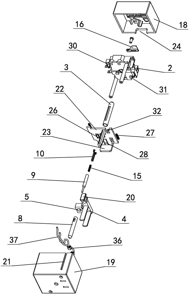 Socket adapter with telescopic plug