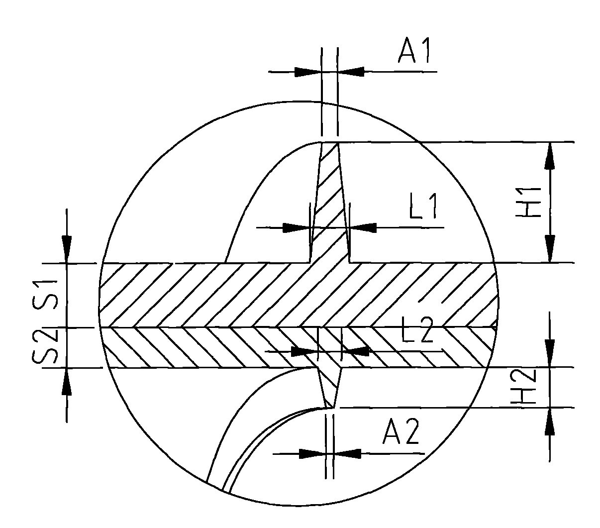 Double-thread hollow coring drill rod