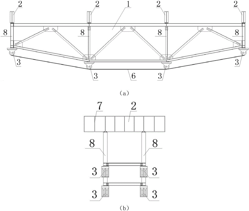 Variable-height cable-truss bridge reinforcing structure system